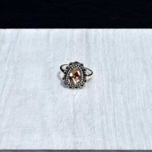 Sterling Silver Wild Horse Magnesite Teardrop Ring - Size 8.75